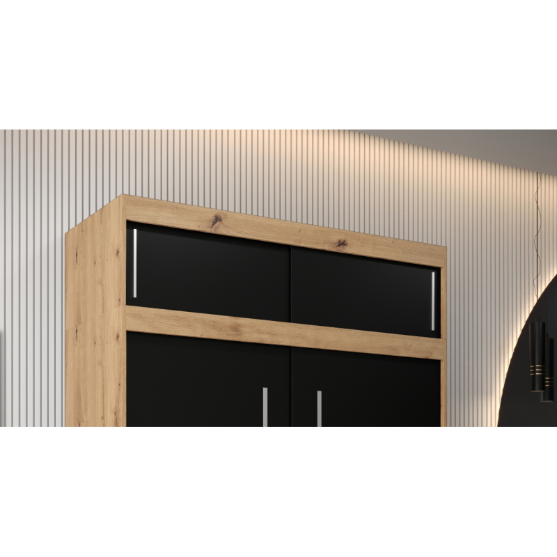 UNI 150 felső szekrény - artisan tölgy / fekete