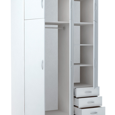 SIMELA kombinált szekrény - szélesség 127 cm, fehér