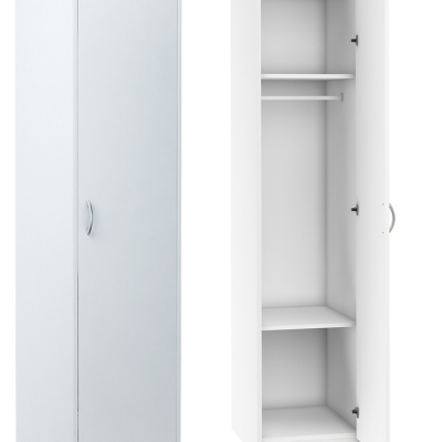 Keskeny gardrób SIMELA - szélesség 45 cm, fehér
