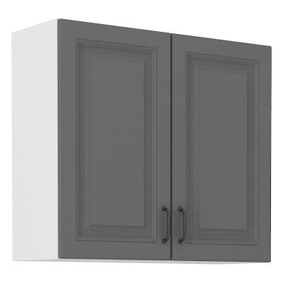 Felső konyhaszekrény SOPHIA - szélesség 80 cm, szürke / fehér