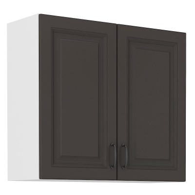Felső konyhaszekrény SOPHIA - szélesség 80 cm, sötétszürke / fehér