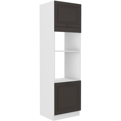 Beépített készülékekhez való szekrény SOPHIA - szélesség 60 cm, sötétszürke / fehér