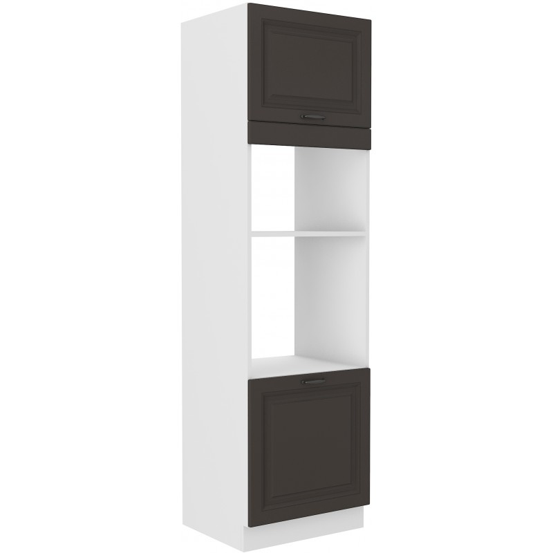 Beépített készülékekhez való szekrény SOPHIA - szélesség 60 cm, sötétszürke / fehér