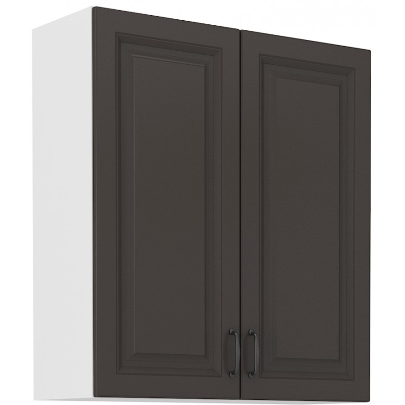 SOPHIA magas faliszekrény - szélesség 80 cm, sötétszürke / fehér