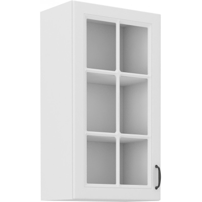 Magas felső vitrines szekrény SOPHIA - szélesség 40 cm, fehér