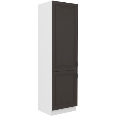 Beépített hűtőszekrény szekrény SOPHIA - szélesség 60 cm, sötétszürke / fehér