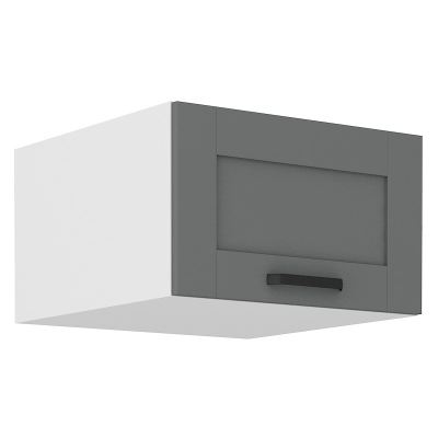 LAILI felső mély szekrény csuklós ajtókkal - szélesség 60 cm, szürke / fehér