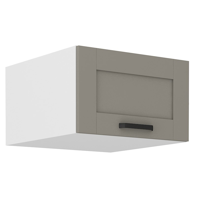 LAILI felső mély szekrény csuklós ajtókkal - szélesség 60 cm, világos szürke / fehér