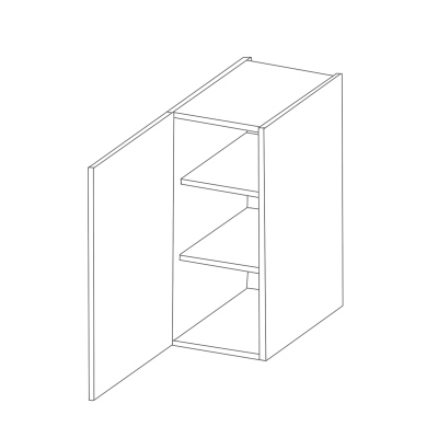 LAILI felső konyhaszekrény - szélesség 30 cm, szürke / fehér