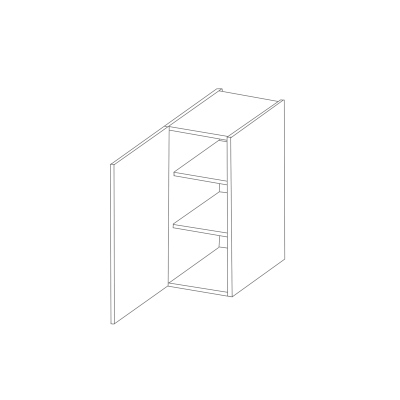 LAILI felső konyhaszekrény - szélesség 30 cm, szürke / fehér