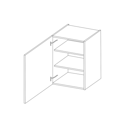 LAILI felső konyhaszekrény - szélesség 50 cm, szürke / fehér