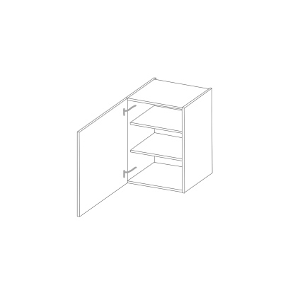 LAILI felső konyhaszekrény - szélesség 50 cm, szürke / fehér