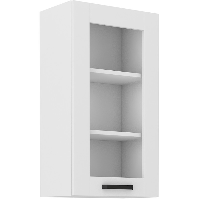 LAILI magas üveges szekrény - szélesség 40 cm, fehér