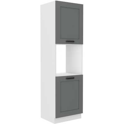 LAILI beépített sütőhöz való konyhaszekrény - szélesség 60 cm, szürke / fehér