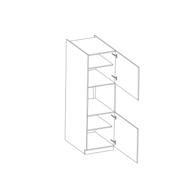 LAILI beépített sütőhöz való konyhaszekrény - szélesség 60 cm, szürke / fehér
