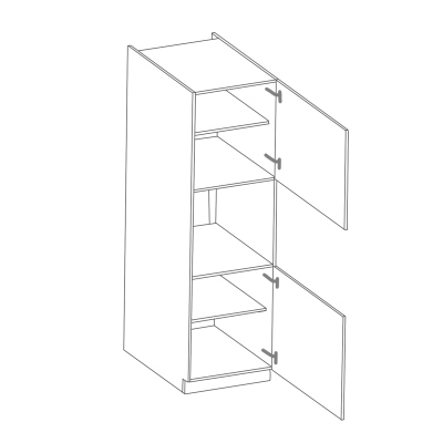 Konyhaszekrény beépített sütőhöz LAILI - szélesség 60 cm, világos szürke / fehér
