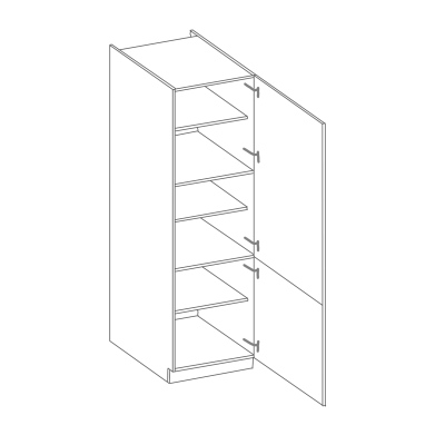 LAILI élelmiszerszekrény - szélesség 60 cm, szürke / fehér