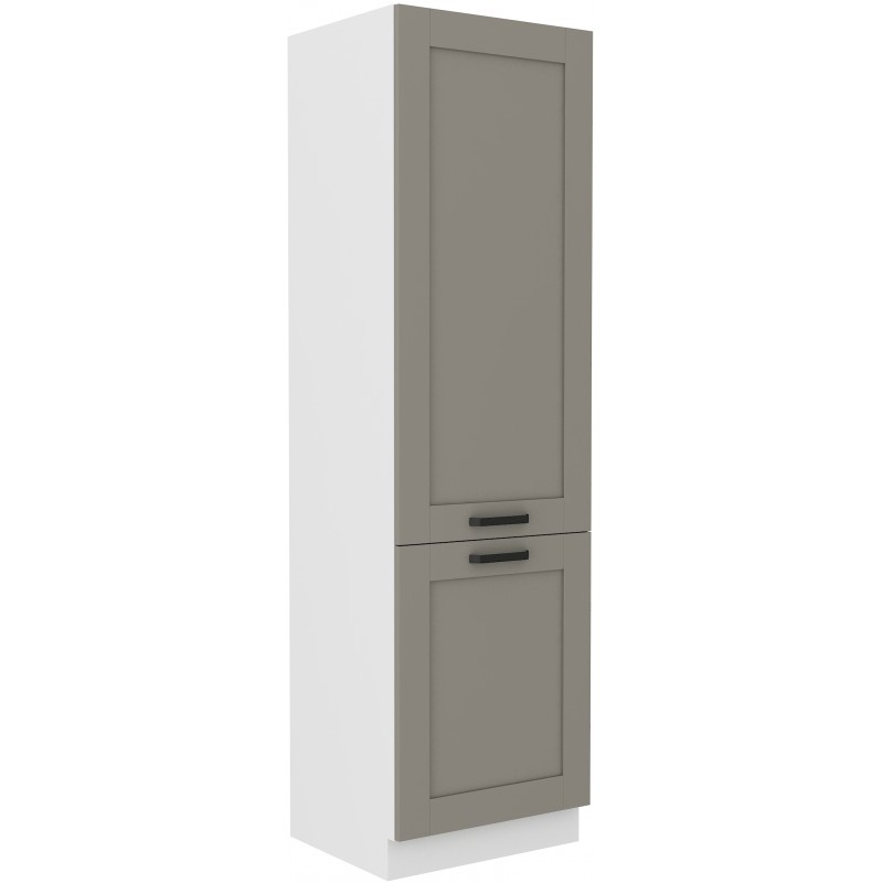 LAILI beépített hűtőszekrényhez való szekrény - szélesség 60 cm, világos szürke / fehér