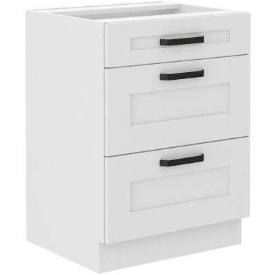 LAILI fiókos szekrény - szélesség 60 cm, fehér