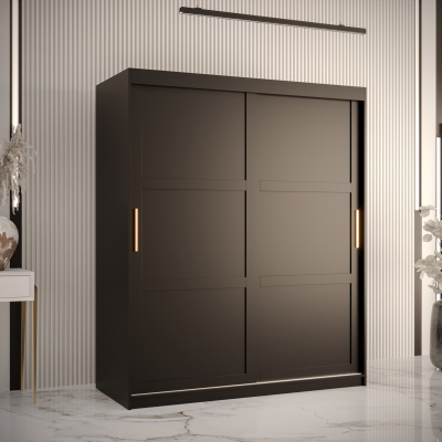 RAISA 1 ruhásszekrény - szélesség 150 cm, fekete