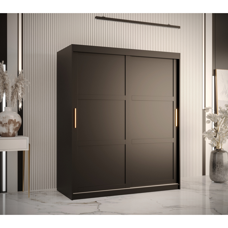 RAISA 1 ruhásszekrény - szélesség 150 cm, fekete
