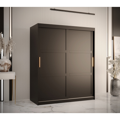 RAISA 1 ruhásszekrény - szélesség 150 cm, fekete