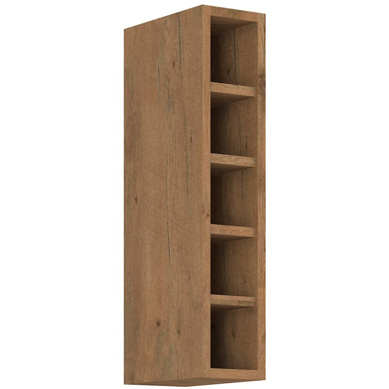 VANYA felső nyitott szekrény - szélesség 15 cm, lancelot tölgyfa