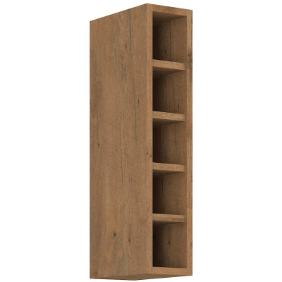 VANYA felső nyitott szekrény - szélesség 15 cm, lancelot tölgyfa
