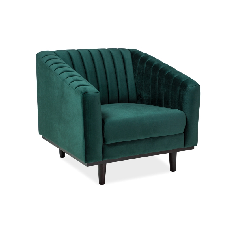 ELENOR kárpitozott fotel - zöld