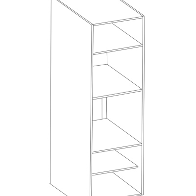 VANYA beépített szekrény - szélesség 60 cm, fehér / lancelot tölgy