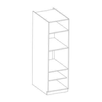 VANYA beépített szekrény - szélesség 60 cm, fehér / lancelot tölgy