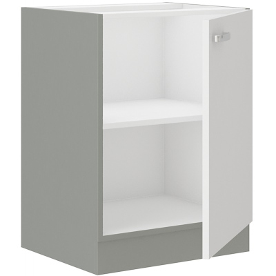 ULLERIKE alsószekrény egy ajtóval - szélesség 60 cm, fehér / szürke