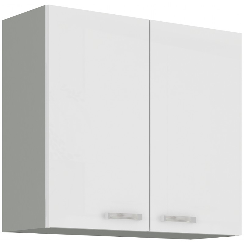 ULLERIKE felső konyhaszekrény - szélesség 80 cm, fehér / szürke