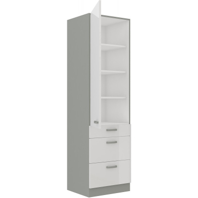 ULLERIKE fiókos élelmiszerszekrény - szélesség 60 cm, fehér / szürke