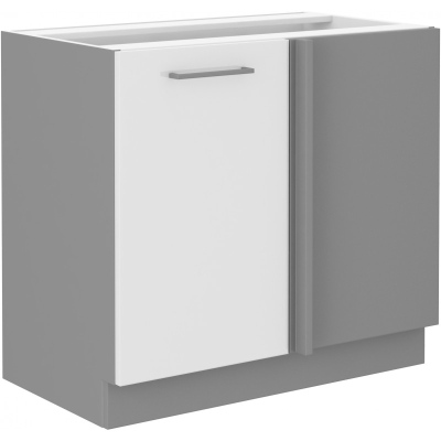 ULLERIKE bővíthető sarokszekrény - szélesség 105 cm, fehér / szürke