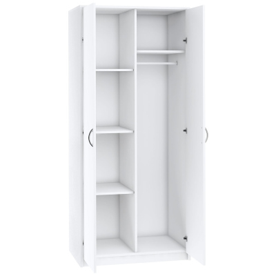 Kétajtós VILIA szekrény - szélesség 85 cm, fehér