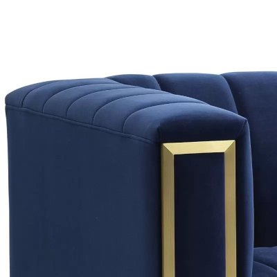 LAISA kárpitozott fotel - kék