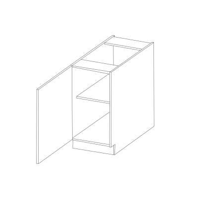 ULLERIKE alsószekrény egy ajtóval - szélesség 40 cm, krém / szürke