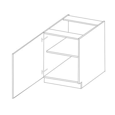 ULLERIKE alsószekrény egy ajtóval - szélesség 60 cm, szürke
