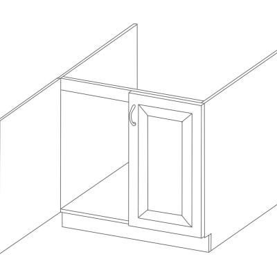 ULLERIKE mosdószekrény - szélesség 80 cm, szürke