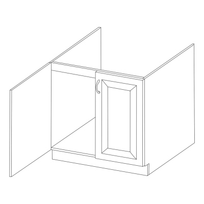 ULLERIKE mosdószekrény - szélesség 80 cm, szürke
