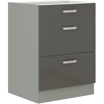 ULLERIKE fiókos szekrény - szélesség 60 cm, szürke