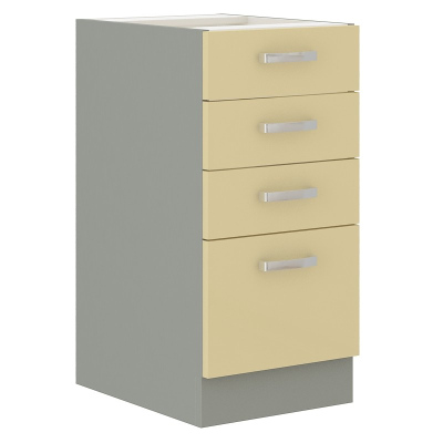 ULLERIKE fiókos konyhaszekrény - szélesség 40 cm, krém / szürke