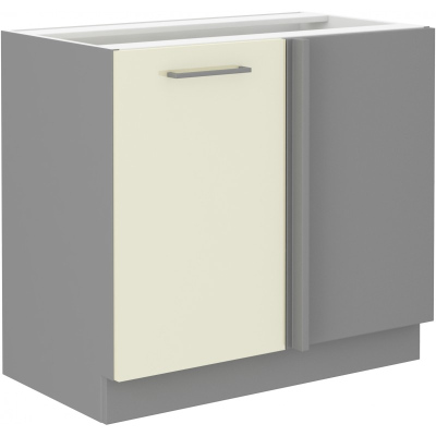 ULLERIKE bővíthető sarokszekrény - szélesség 105 cm, krém / szürke