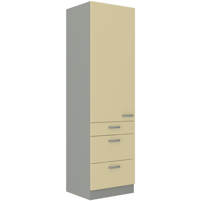 ULLERIKE fiókos élelmiszerszekrény - szélesség 60 cm, krém / szürke