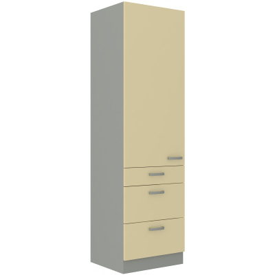 ULLERIKE fiókos élelmiszerszekrény - szélesség 60 cm, krém / szürke