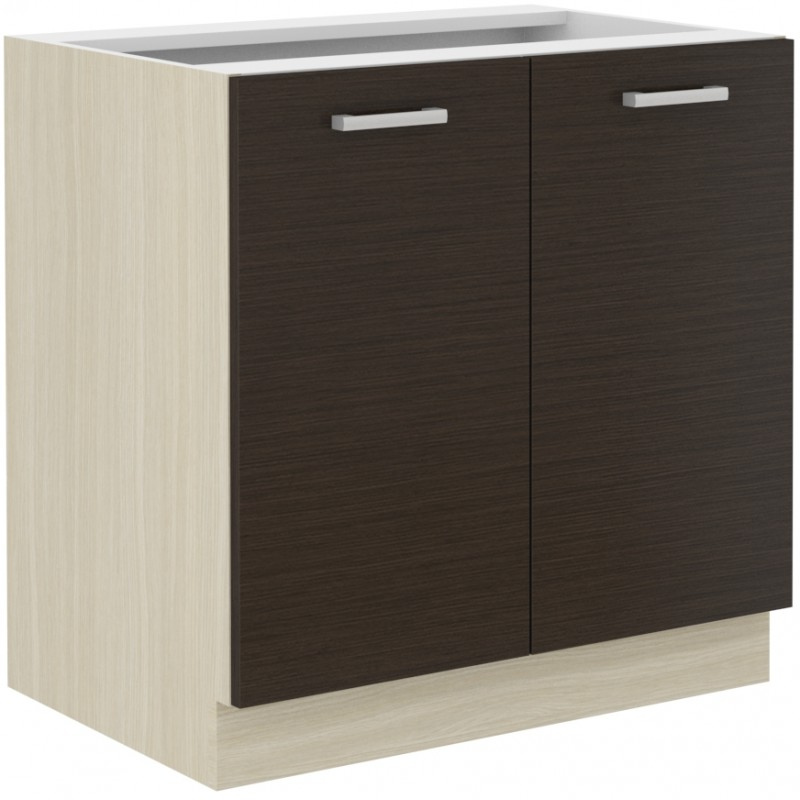 Alsó kétajtós szekrény CHRYSI - szélesség 80 cm, ferrara tölgy / sötét legano