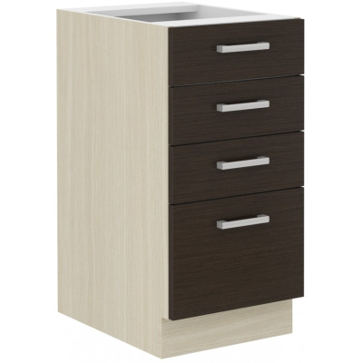Fiókos konyhaszekrény CHRYSI - szélesség 40 cm, ferrara tölgy / sötét legano