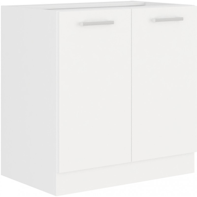 Alsó kétajtós szekrény EDISA - szélesség 80 cm, fehér