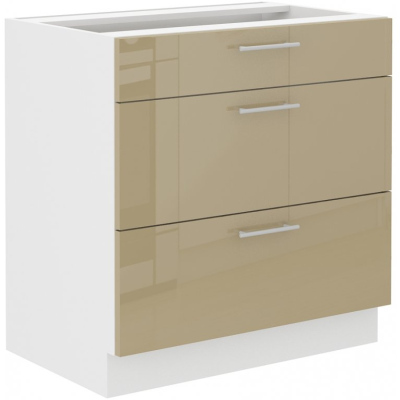 LAJLA alsó fiókos szekrény - szélesség 80 cm, cappuccino / fehér
